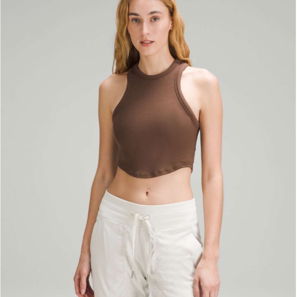 Lululemon Hold Tight Cropped Tank Top – Java – Size 6 – EUC